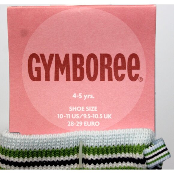 NWT 2004 Gymboree Dandelion Wishes Blue Ankle Socks Striped Edge Bow sz 10-11 - Picture 3 of 3